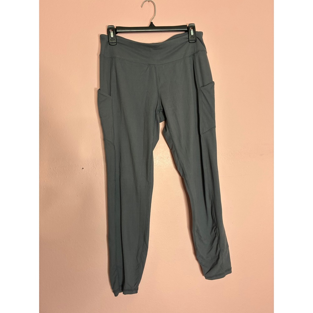Rae Mode 1XL Gray Full Length Leggings High Stretch Side Pockets NWOT